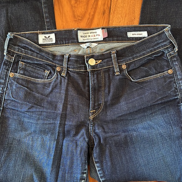 Lucky Brand White Oak Cone Denim Straight Leg Jeans, Size 4, Waist 27 - Picture 4 of 12